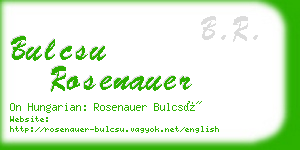 bulcsu rosenauer business card